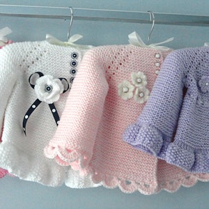 Knitting PATTERN Baby Jacket Baby Cardigan Garter Stitch Knit - Etsy