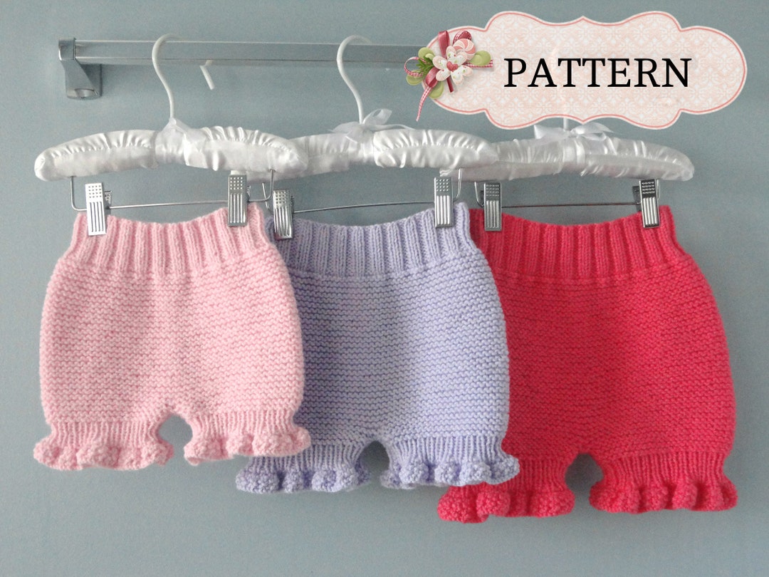 Knitting PATTERN Diaper Cover Knitted Baby Bloomers Baby Pants Pattern