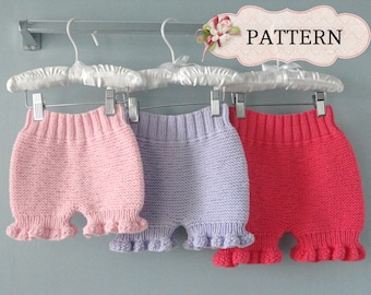 Motif de tricot couvre-couche tricoté bébé bloomers bébé pantalon motif bébé fille pantalon tricot motif bébé vêtements motif en anglais