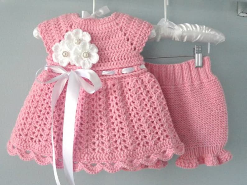 Crochet PATTERN Baby Dress Knitting PATTERN Baby Bloomers Etsy New