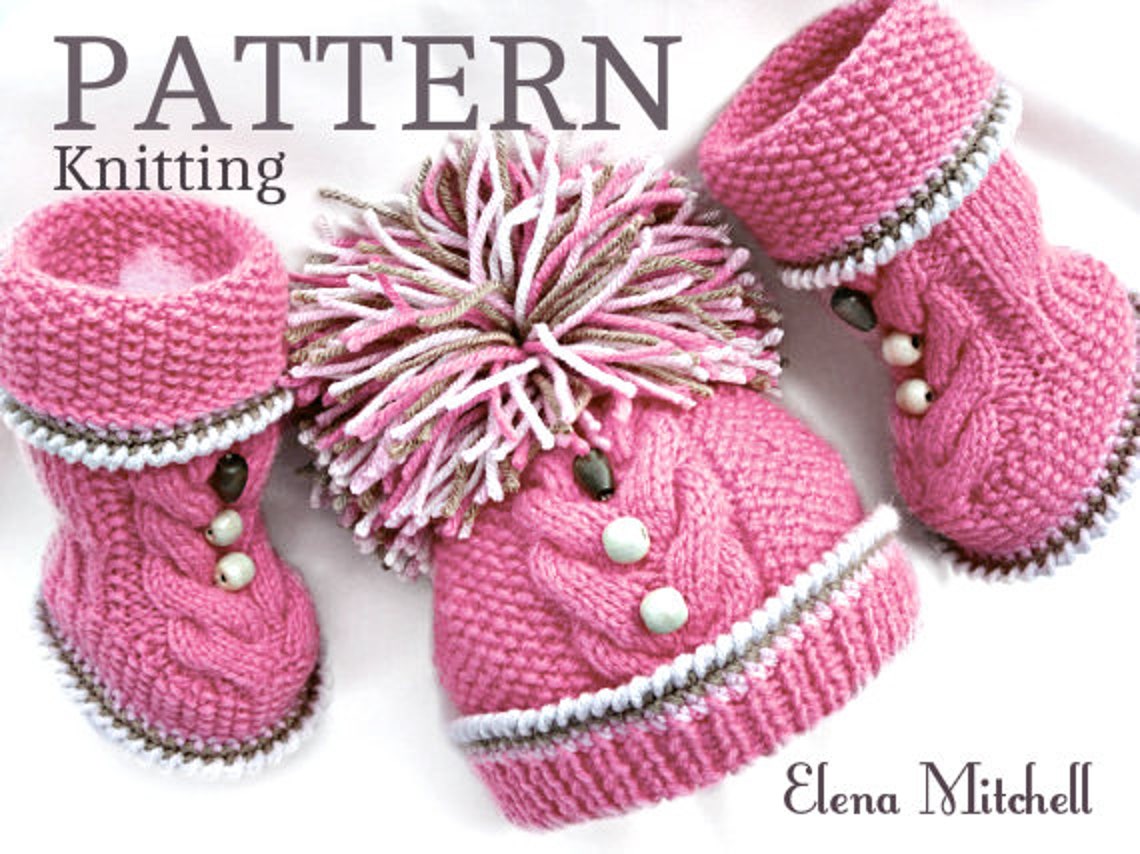 Knitting PATTERN for Babies Knitted Baby Set Baby Shoes Baby Etsy