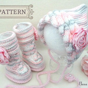 Strickmuster Baby Set Baby Mütze Baby Mütze Mütze gestrickt Baby Schuhe Baby Booties Baby Uggs Strickmuster Babys Baby Mädchen Neugeborene Säuglinge