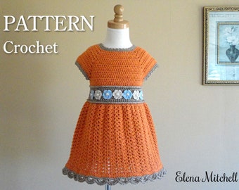 Crochet PATTERN Toddler Dress Pattern Crochet Girls Dress