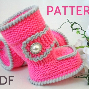 Knitting PATTERN Baby Booties Baby Shoes Baby Boots Pattern Knit Baby Boy Baby Girl Shoes Pattern Infant Knitting Baby Uggs Baby Boots PDF image 2