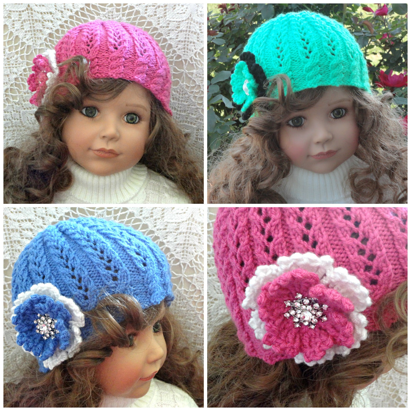 Knitting PATTERN Girls Beanie Women Hat Children Hat Knit Etsy