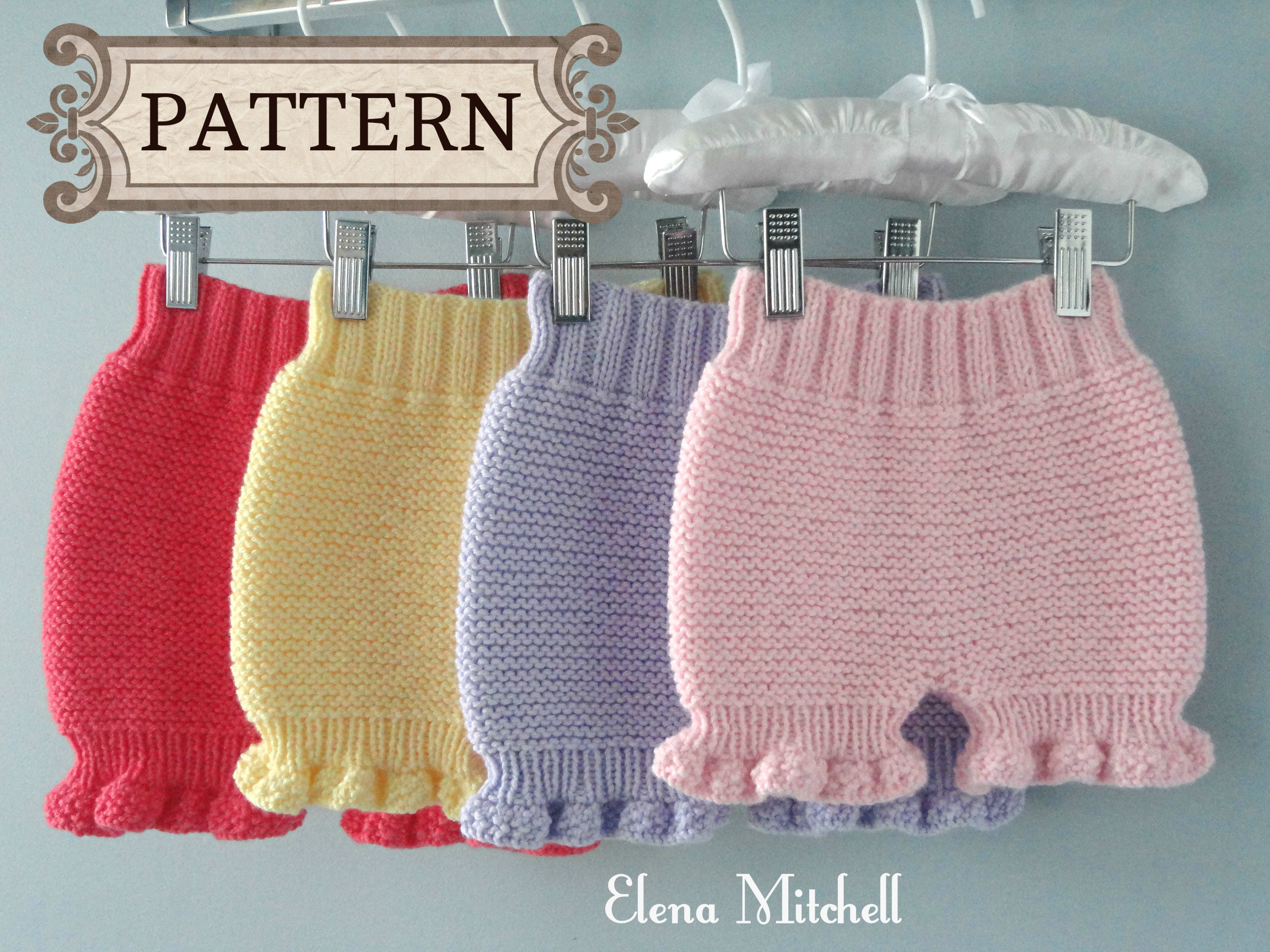 Knitting PATTERN Diaper Cover Knitted Baby Bloomers Baby Pants Etsy