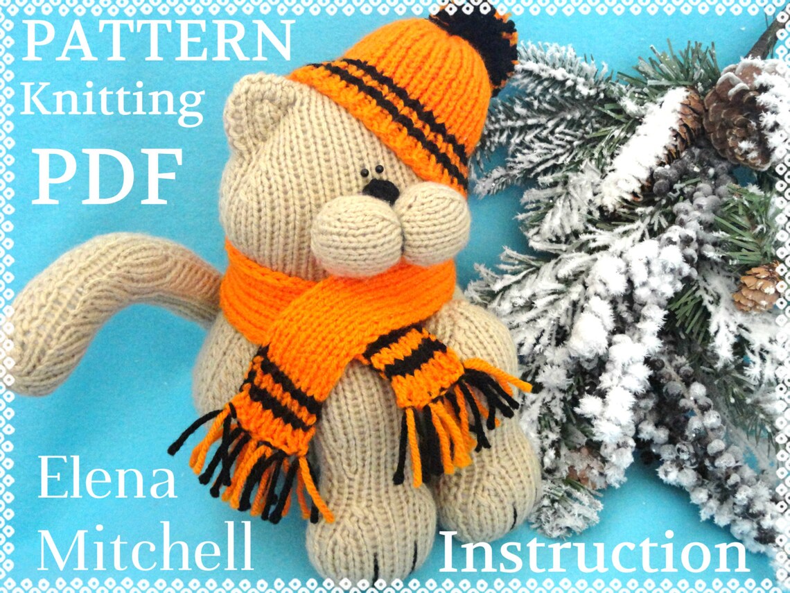 Knitting PATTERN Animal Knit Pattern Cat Animal Patterns Etsy