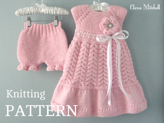 knitted baptism dress