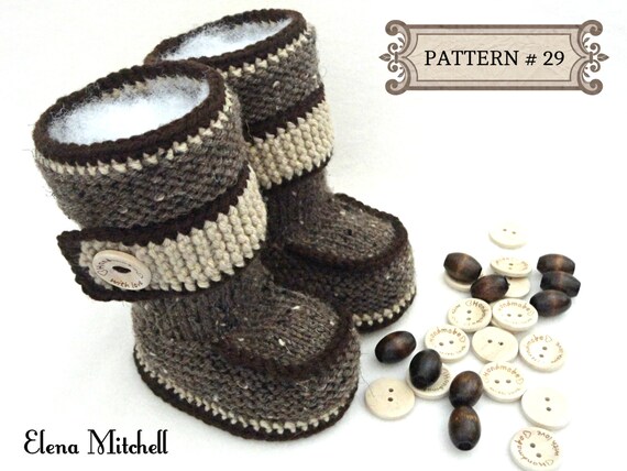 PATR N de tejer Botitas para beb Zapatos para beb Botas Uggs
