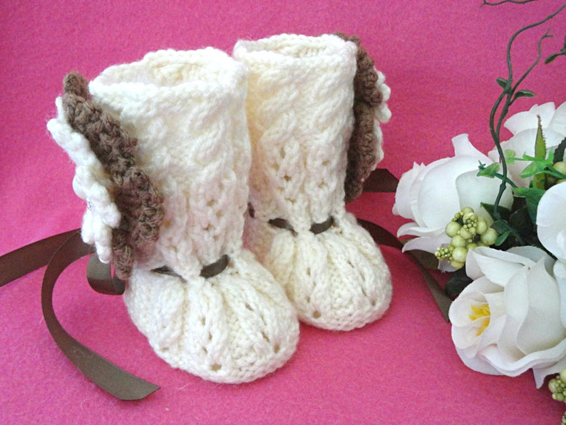 P A T T E R N Baby Booties Baby Girl Shoes Pattern Knitted Etsy