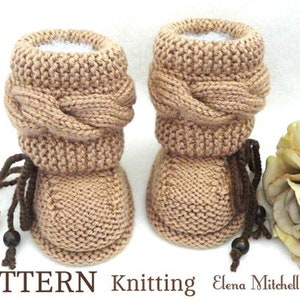Knitting PATTERN Baby Booties Baby Hat Knitted Baby Shoes Knit Baby Beanie Baby Girl Baby Boy Knitted Baby Outfit PATTERN in English PDF image 5
