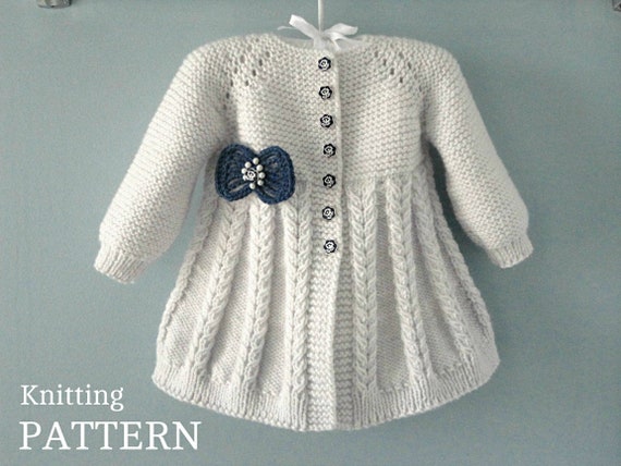Knitting Pattern Baby Jacket Knitted Baby Cardigan Knitted Cables Baby Jacket Knit Baby Sweater Baby Girl Outfit Pattern In English Pdf
