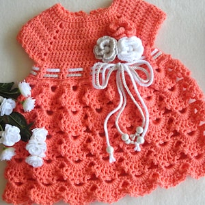 Crochet PATTERN Baby Dress Baptism Dress Pattern Crochet Christening Dress Newborn Outfit Baby Girl Clothes Crochet Baby Dress PATTERN PDF image 7