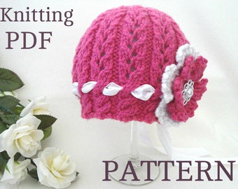 Knitting PATTERN Baby Hat Knitted Baby Hat Baby Beanie Knitted Baby Hat Knitting Pattern Baby Hats Knitting Hat  Newborn Hat  ( PDF file )