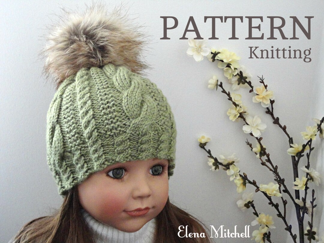 Knitting PATTERN Girls Beanie Women Hat Accessories Children Hat Knit