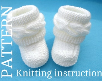 Baby Shoes P A T T E R N Baby Booties Patterns Knitted Baby Booties Knitting Pattern Baby Booty Baby Uggs Patterns Baby Boots ( PDF file )
