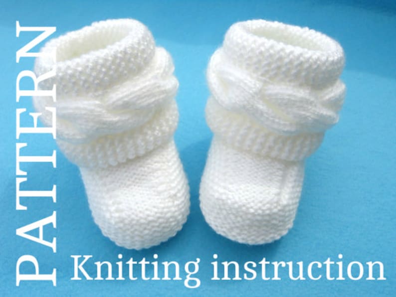 Baby Shoes P A T T E R N Baby Booties Patterns Knitted Baby image 0