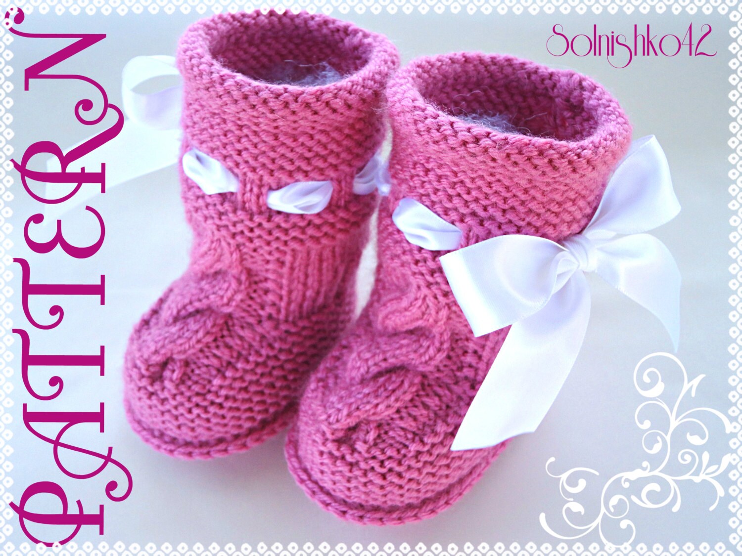 P A T T E R N Baby Booties Baby Girl Shoes Pattern Knitted Etsy