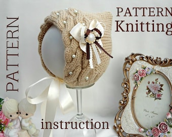 PATRÓN de tejido Gorro para bebé INSTRUCCIONES de tejido Gorro para bebé Gorro para recién nacido Gorro tejido para bebé Gorro para bebé Gorro de punto Patrón Gorro para bebé (archivo PDF)