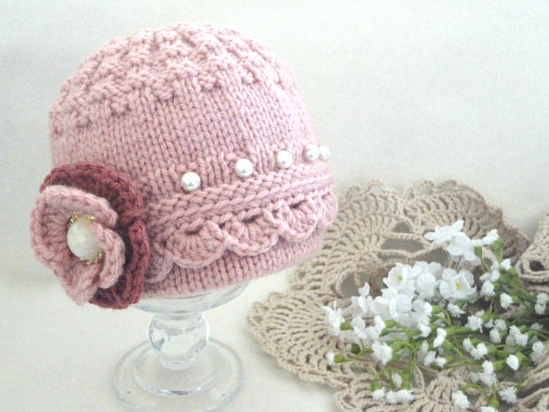 Knitting PATTERN Baby Hat Baby Beanie Knitted Baby Girl Hat Etsy