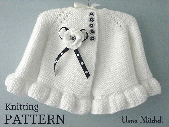 PATRON de tejer Chaqueta de bebe Cardigan de bebe Patron de punto de punto bobo Chaqueta de nina bebe Abrigo de nina recien nacida Cardigan de punto Patron de bebe Etsy
