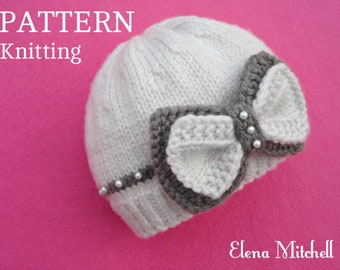 Knitting PATTERN Baby Hat Baby Beanie Knitted Baby Cap Pattern for Babies Infant Girl Knitting PATTERN Only in English PDF