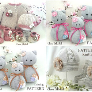 Knitting PATTERNS Discount in PDF ( 2 Baby Sets and Toys )