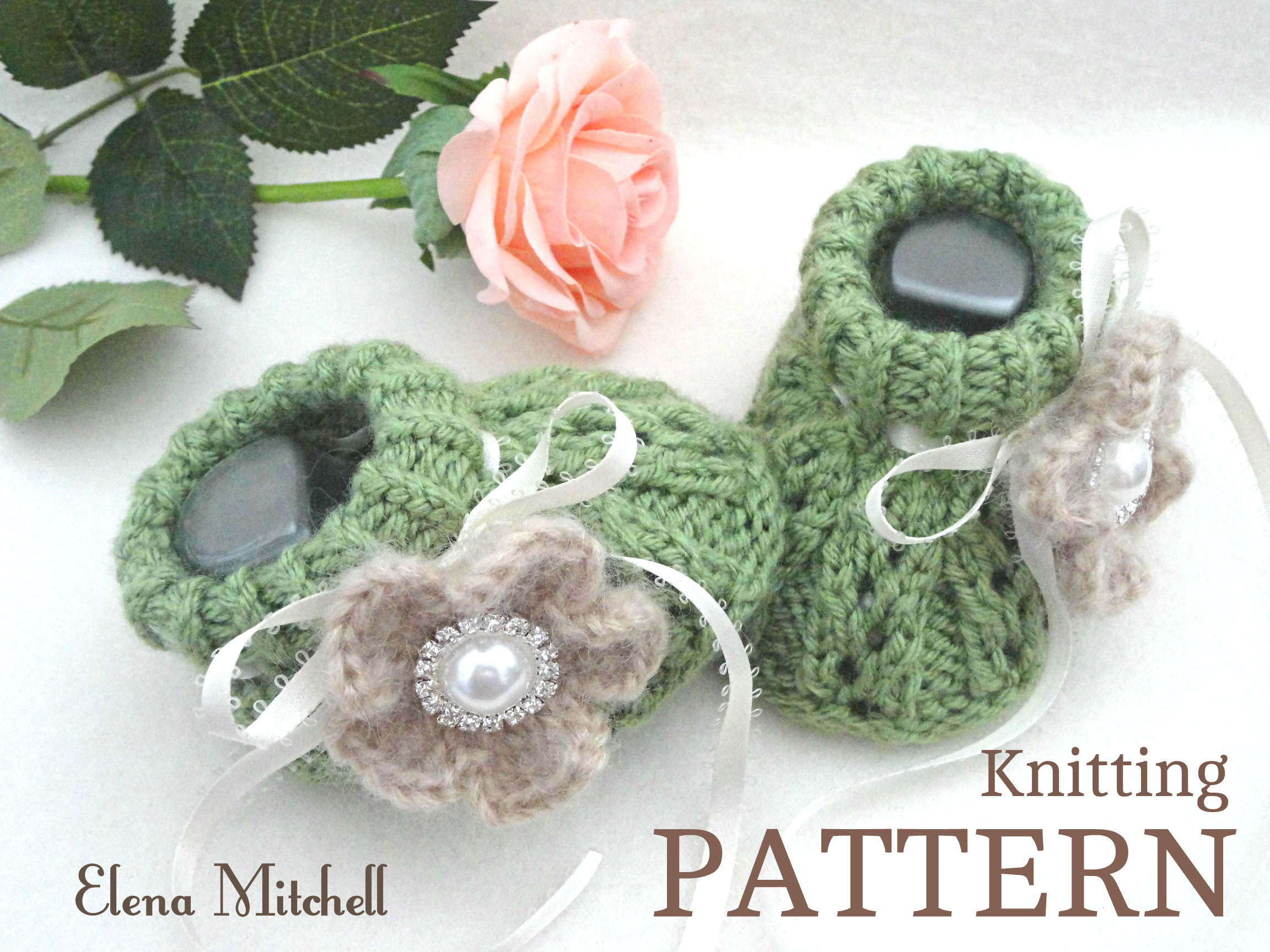 Knitting PATTERN Baby Shoes Knitted Baby Girl Shoes Knitting Pattern ...