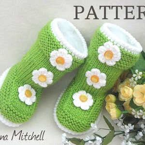 Knitting PATTERN Baby Shoes Baby Booties Knitted Baby Booty Baby Girl Shoes Knitted Baby Girl Booties Knitting Pattern in English PDF