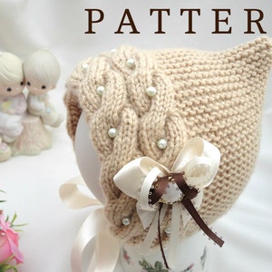Knitting PATTERN Baby Bonnet Knitting INSTRUCTION Baby Hat Newborn Bonnet Knitted Baby Cap Baby Beanie Knit Hat Pattern Baby Hat ( PDF file)