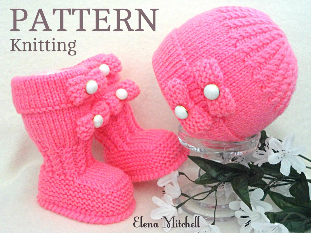Knitting PATTERN Baby Shoes Baby Booties Baby Hat Baby Beanie Etsy