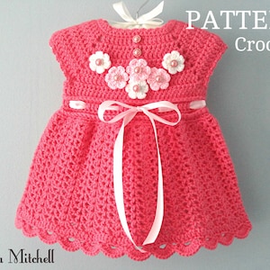 Crochet PATTERN Baby Dress Baby Girl Pattern Crochet Newborn Outfit Infant Dress Pattern Baby Girl Clothes Crochet Baby Dress PATTERN PDF image 2