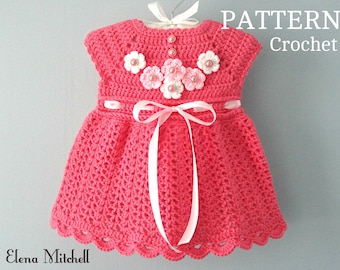 Crochet PATTERN Baby Dress Baby Girl Pattern Crochet Newborn Outfit Infant Dress Pattern Baby Girl Clothes Crochet Baby Dress PATTERN PDF