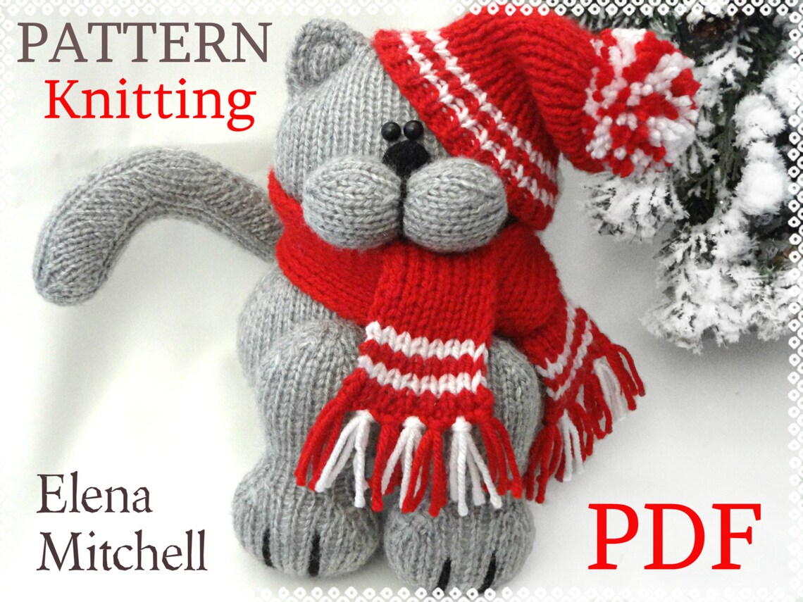 Knitting PATTERN Animal Knit Pattern Cat Toys Patterns Etsy