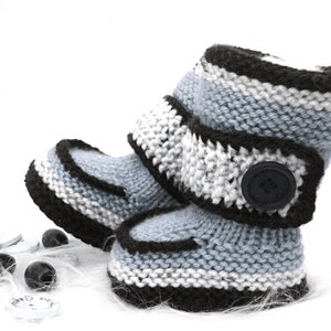Knitting PATTERN Baby Booties Baby Shoes Knitted Baby Uggs Baby Boy Baby Girl Boots Newborn Infant Booties 0 18 months PATTERN PDF image 3