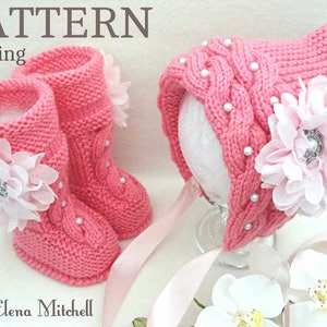 Strickmuster Baby Set Baby Mütze Baby Mütze Mütze gestrickt Baby Schuhe Baby Booties Baby Uggs Strickmuster Babys Baby Mädchen Neugeborene Säuglinge