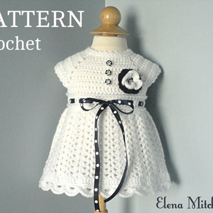 Crochet PATTERN Baby Dress Baby Girl Pattern Crochet Newborn Outfit Infant Dress Pattern Baby Girl Clothes Crochet Baby Dress PATTERN PDF