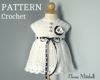 Crochet PATTERN Baby Dress Baby Girl Pattern Crochet Newborn Outfit Infant Dress Pattern Baby Girl Clothes Crochet Baby Dress PATTERN PDF