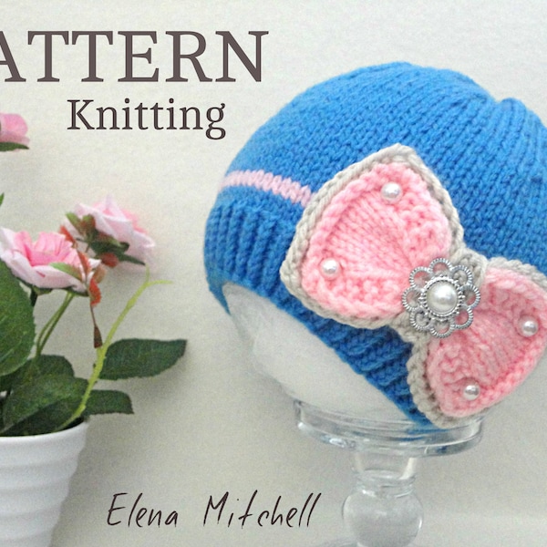 Knitting PATTERN Baby Hat Baby Beanie Knitted Baby Cap Pattern for Babies Infant Girl Knitting PATTERN Only in English PDF