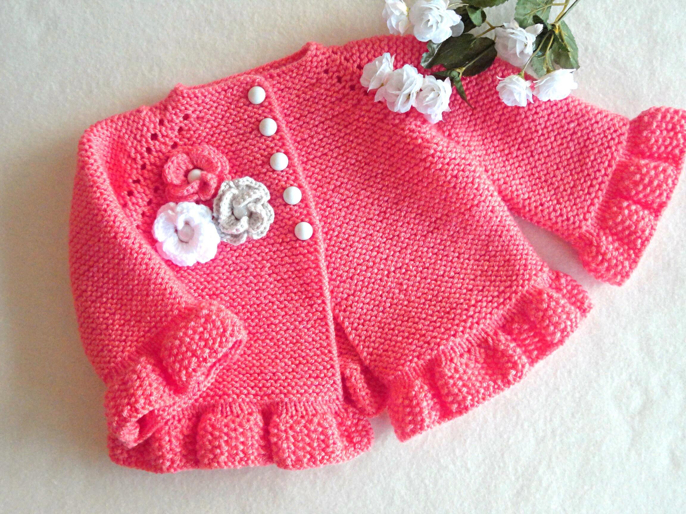 Knitting PATTERN Baby Jacket Baby Cardigan Garter Stitch Knit Etsy UK