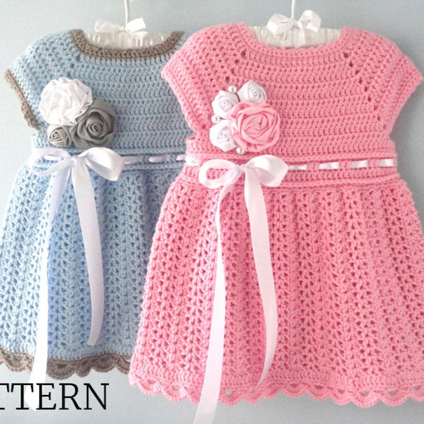 Crochet PATTERN Toddler Dress Pattern Crochet Girls Dress