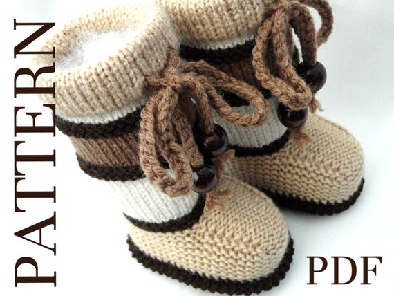 Knitting PATTERN Baby Booties PATTERN Knit Baby Shoes Baby Boy | Etsy