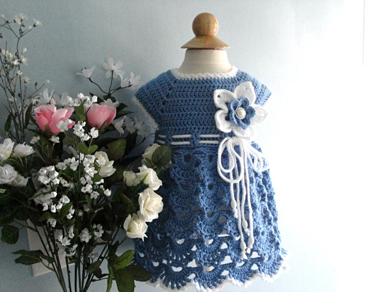 Crochet PATTERN Baby Dress Baptism Dress Pattern Crochet Etsy