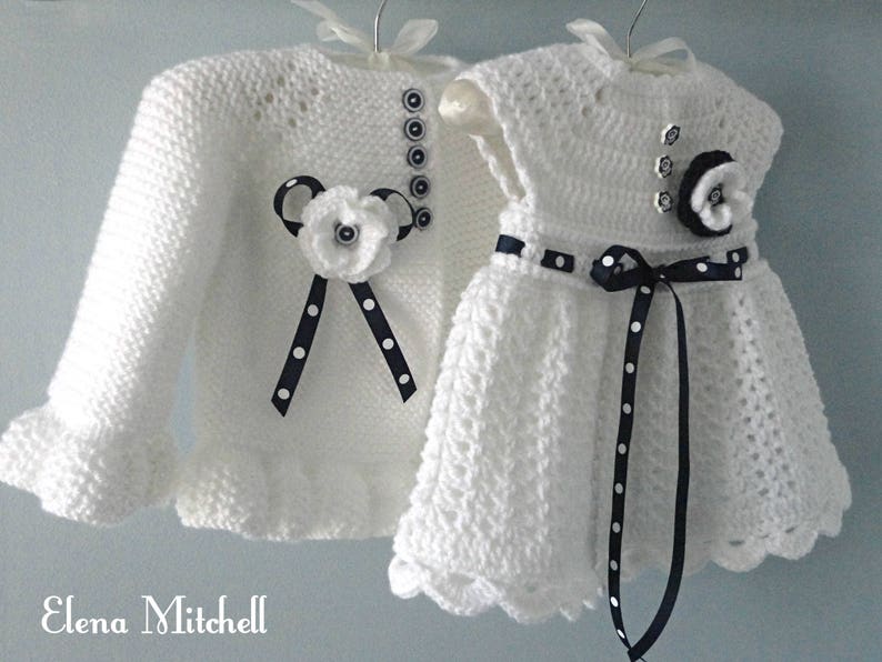 Crochet PATTERN Baby Dress Baby Girl Pattern Crochet Newborn Outfit Infant Dress Pattern Baby Girl Clothes Crochet Baby Dress PATTERN PDF image 5