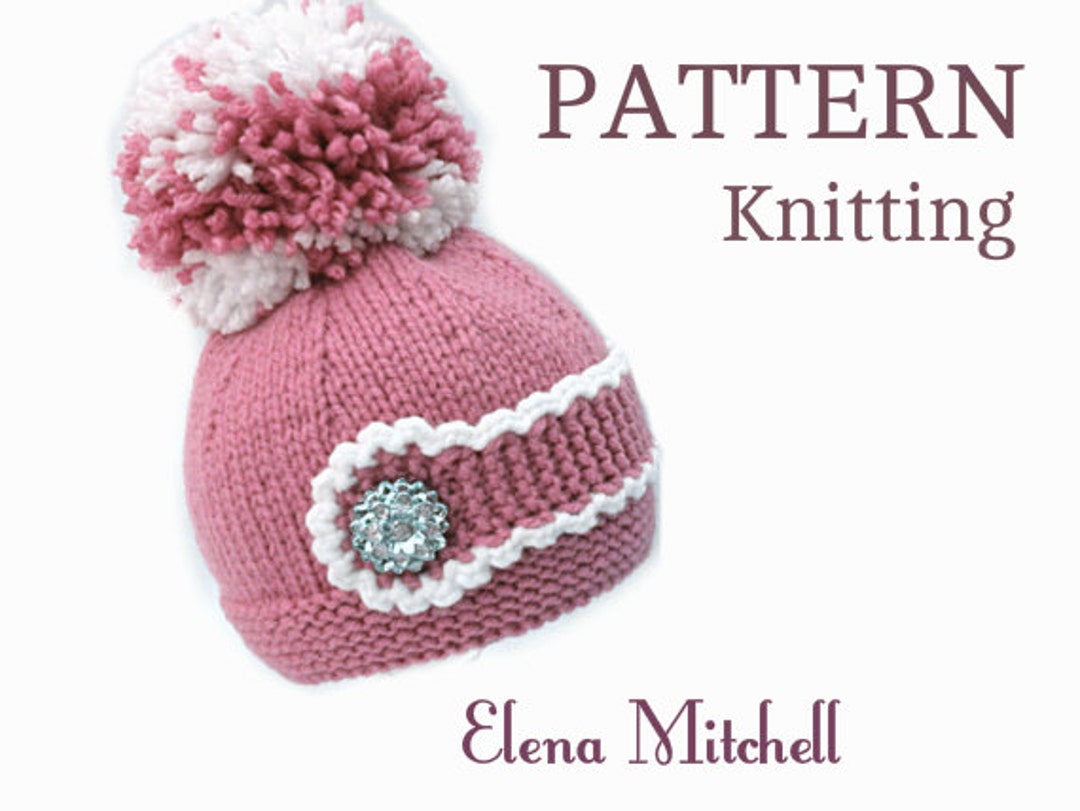Baby Hat Knit PATTERN Baby Girl Beanie Newborn Hat Baby Infant