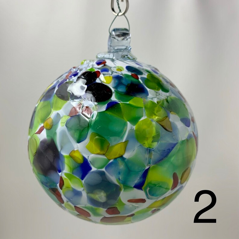 Hand Blown Glass Ornament Friendship Ball Etsy