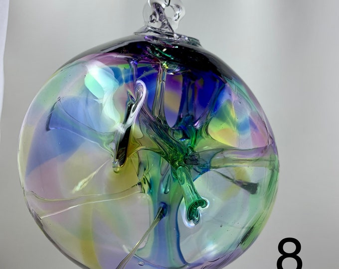 3a Hand Blown Glass Witch Ball Etsy