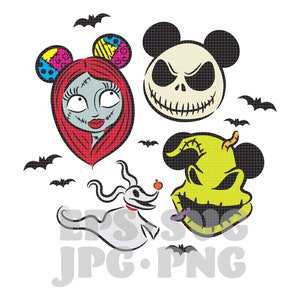 Halloween Nightmare Friends with Ears - EPS, PNG, Svg, Jpg