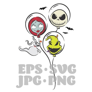 Ballons magiques d&#39;Halloween Nightmare Friends - EPS, PNG, Svg, Jpg