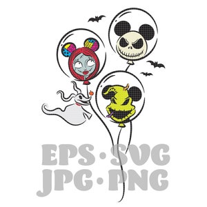 Ballons oreilles magiques Halloween Nightmare Friends - EPS, PNG, Svg, Jpg